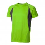 Polyester sportshirts bedrukt met logo in de kleur groen
