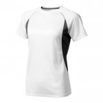 Polyester damesshirt met opdruk, 145 g/m2 in de kleur wit
