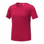 Dames T-shirt van polyester 105 g/m2 kleur rood