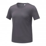 Dames T-shirt van polyester 105 g/m2 kleur donkergrijs