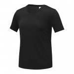 Dames T-shirt van polyester 105 g/m2 kleur zwart