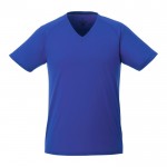 Sportief bedrukt T-shirt met V-hals, 145 g/m2 in de kleur koningsblauw
