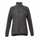 Warme bedrukte jas van 380T polyester in de kleur donkergrijs
