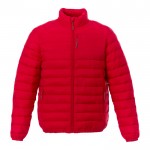 Gewatteerde jas voor bedrijfspromotie in de kleur rood