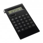 8-cijferige kunststof rekenmachine met antisliptoetsen kleur zwart eerste weergave