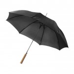 Handmatige paraplu met houten handvat kleur zwart derde weergave