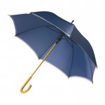 190T nylon paraplu met acht panelen kleur donkerblauw derde weergave