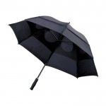 Handmatige anti-stormparaplu kleur zwart tweede weergave