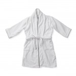 Luxueuze badjas van extra zacht katoen kleur wit tweede weergave