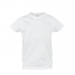 Sportieve T-shirts voor kinderen, 135 g/m2 in de kleur wit