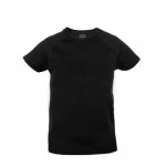 Sportieve T-shirts voor kinderen, 135 g/m2 in de kleur zwart