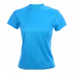 Sportieve T-shirts met logo, 135 g/m2 in de kleur lichtblauw