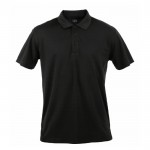 Technische polyester poloshirts met logo in de kleur zwart