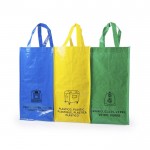 3 recyclebare tassen met logo kleur meerkleurig eerste weergave