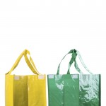 3 recyclebare tassen met logo kleur meerkleurig tweede weergave