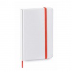 Wit gepersonaliseerd A6 notitieboekje kleur rood