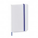 Wit gepersonaliseerd A6 notitieboekje kleur blauw
