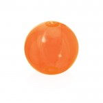 Vrolijk gekleurde strandbal met logo kleur oranje