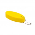 Goedkope drijvende sleutelhanger met logo kleur geel