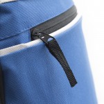 Stevige, stoere polyester bedrukte rugzakken kleur blauw derde weergave