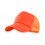 Fluorescerende baseball cap met logo kleur oranje