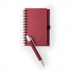 Promotie notitieboekje B7 kleur rood vierde weergave