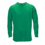 Ademend shirt met lange mouwen en logo in de kleur groen