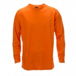 Ademend shirt met lange mouwen en logo in de kleur oranje