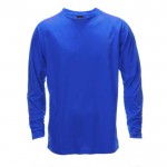 Ademend shirt met lange mouwen en logo in de kleur blauw