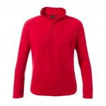 Fleece sweaters met logo, 155 g/m2 in de kleur rood