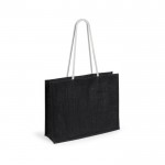 Mooie, jute tas met logo (draagkracht 9kg) kleur zwart