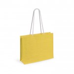 Mooie, jute tassen met logo (draagkracht 9kg) kleur geel