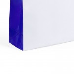 Mooie, gelamineerde non-woven tas kleur blauw tweede weergave