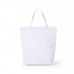 Non-woven tas met logo en ritssluiting kleur wit