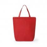 Non-woven tas met logo en ritssluiting kleur rood