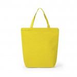 goedkope non woven tas bedrukken met logo en ritssluiting kleur geel