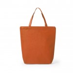 Non-woven tas met logo en ritssluiting kleur oranje