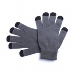 Gepersonaliseerde handschoenen voor touchscreens kleur grijs