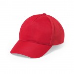 Vrolijk gekleurde caps met logo kleur rood