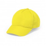 Vrolijk gekleurde caps met logo kleur geel