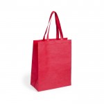 Non-woven bedrukte tassen met logo kleur rood