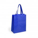 Non-woven bedrukte tassen met logo kleur blauw