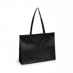 Mooie, non-woven tassen met logo kleur zwart