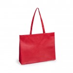 Mooie, non-woven tassen met logo kleur rood