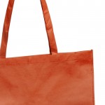 Mooie, non-woven tassen met logo kleur oranje eerste weergave