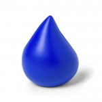 Druppelvormige stressbal met logo kleur blauw