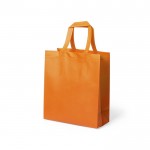 Bedrukte tas van gelamineerd non-woven kleur oranje