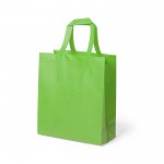 Gelamineerd, non-woven tassen met logo kleur groen
