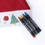Inkleurbare kerstmuts met logo voor kids kleur rood tweede weergave