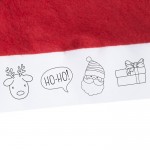 Inkleurbare kerstmuts met logo voor kids kleur rood derde weergave